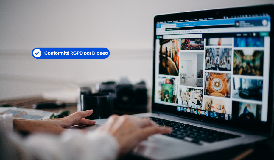 Logo RGPD délivré par Dipeeo attestant d’une conformité réelle au RGPD